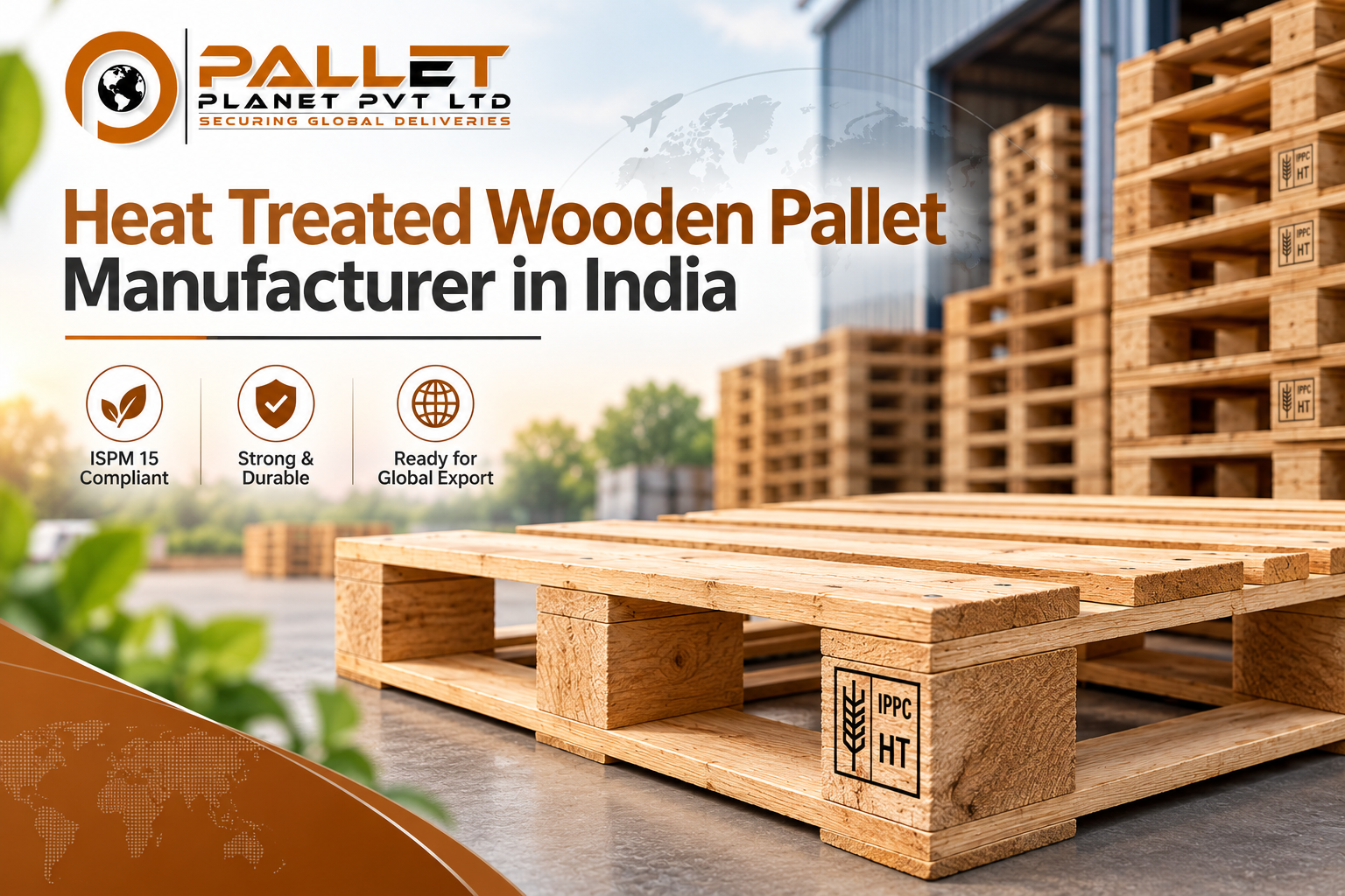 Heat Treated Wooden Pallet Manufacturer in India - ISPM 15 Export Pallets | Pallet Planet