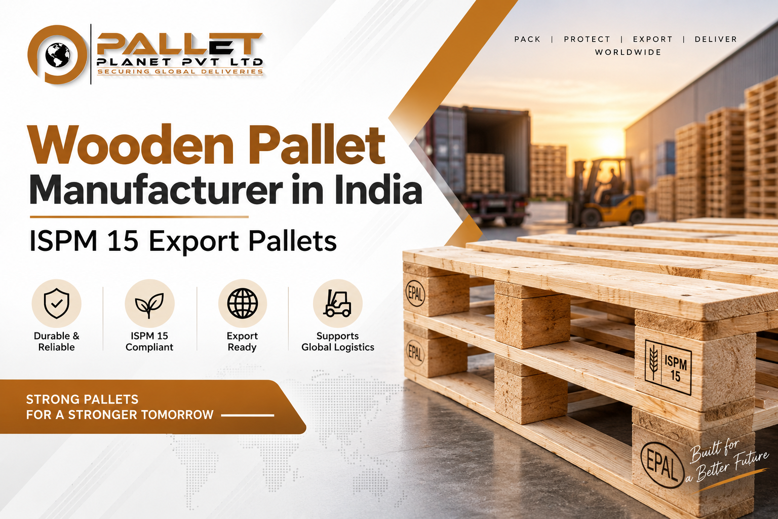 Wooden Pallet Manufacturer in India - ISPM 15 Export Pallets | Pallet Planet